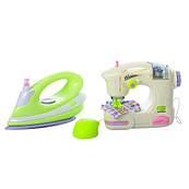 Набір побутової техніки 6981B швейна машинка 17 см-шиє праска 20 см, освітлення