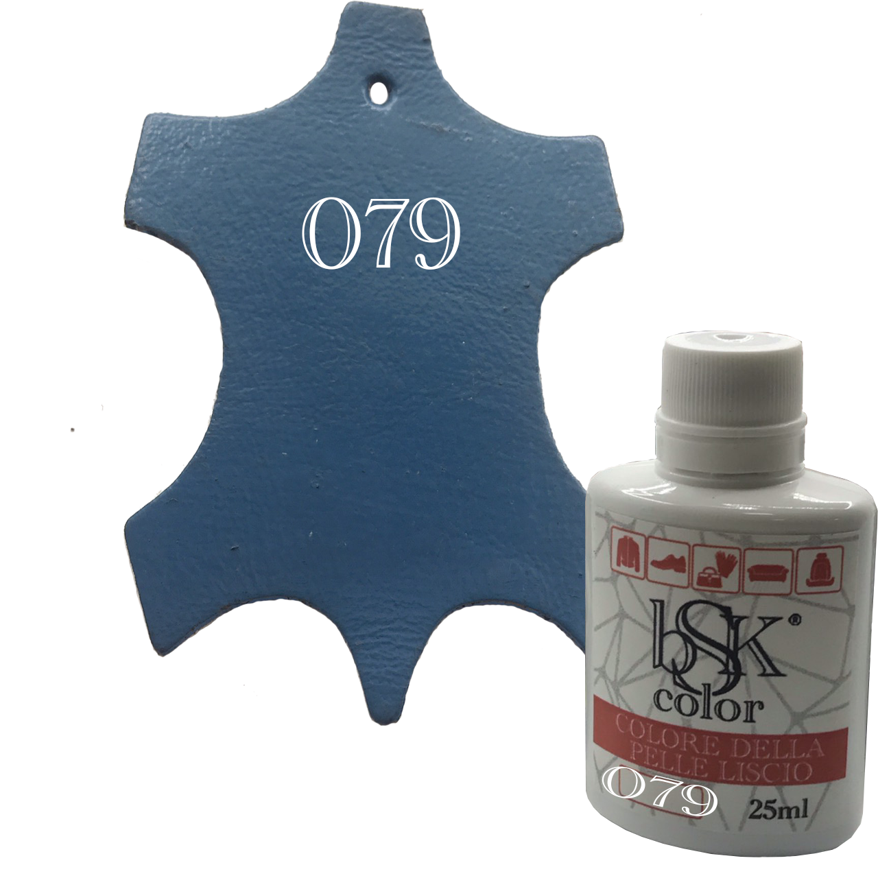Фарба для шкіри діамантово-синя Bsk color No079 25 мл