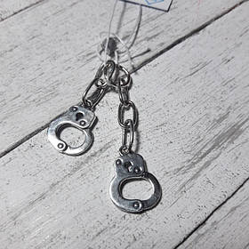 Срібна підвіска брелок, наручники