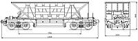Вагон для перевозки окатышей модель 20-7032 ПАО "КВСЗ"