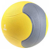 Медбол LiveUp MEDICINE BALL 1 кг твердий гумовий для фітнесу, реабілітації (LS3006F-1)
