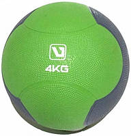Медбол LiveUp MEDICINE BALL 4 кг твердый резиновый для фитнеса, тренировок (LS3006F-4)