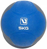 Медбол LiveUp MEDICINE BALL 5 кг твердий гумовий для реабілітації та фітнесу (LS3006F-5)
