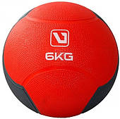 Медбол LiveUp MEDICINE BALL 6 кг твердий гумовий для реабілітації та фітнесу (LS3006F-6)