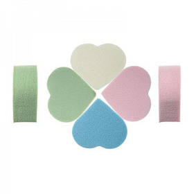 Набір спонжів для обличчя Karina No11, серця (4 шт.)
