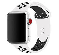 Спортивный ремешок с перфорацией Primo для Apple Watch 38mm / 40mm / 41mm - White&Black