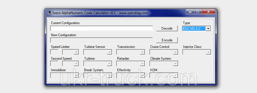 IVECO Alphanumeric Code Calculator v0.1