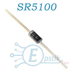SR5100 діод Шоттки 100В 5А DO201