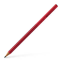 Олівець чорнографітний Faber-Castell Grip 2001 В червоний корпус, 517021