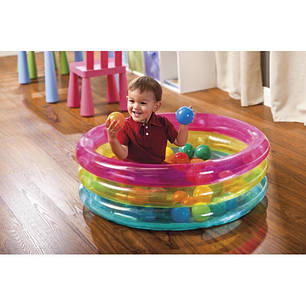 Дитячий надувний басейн Intex 48674 (86х25 см) з кульками 50 шт., фото 2