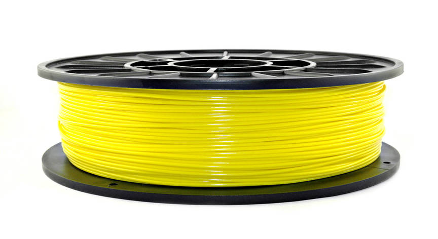 Нитка PLA (ПЛА) пластик для 3D-друку, Жовтий (1.75 мм/0.75 кг), фото 2