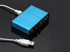 Зовнішня звукова карта USB 5.1 S/PDIF  Синій
