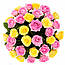 Яскравий букет з троянд двоколірний «Гарний настрій - 35 троянд», фото 3
