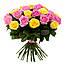 Яскравий букет з троянд двоколірний «Гарний настрій - 35 троянд», фото 4
