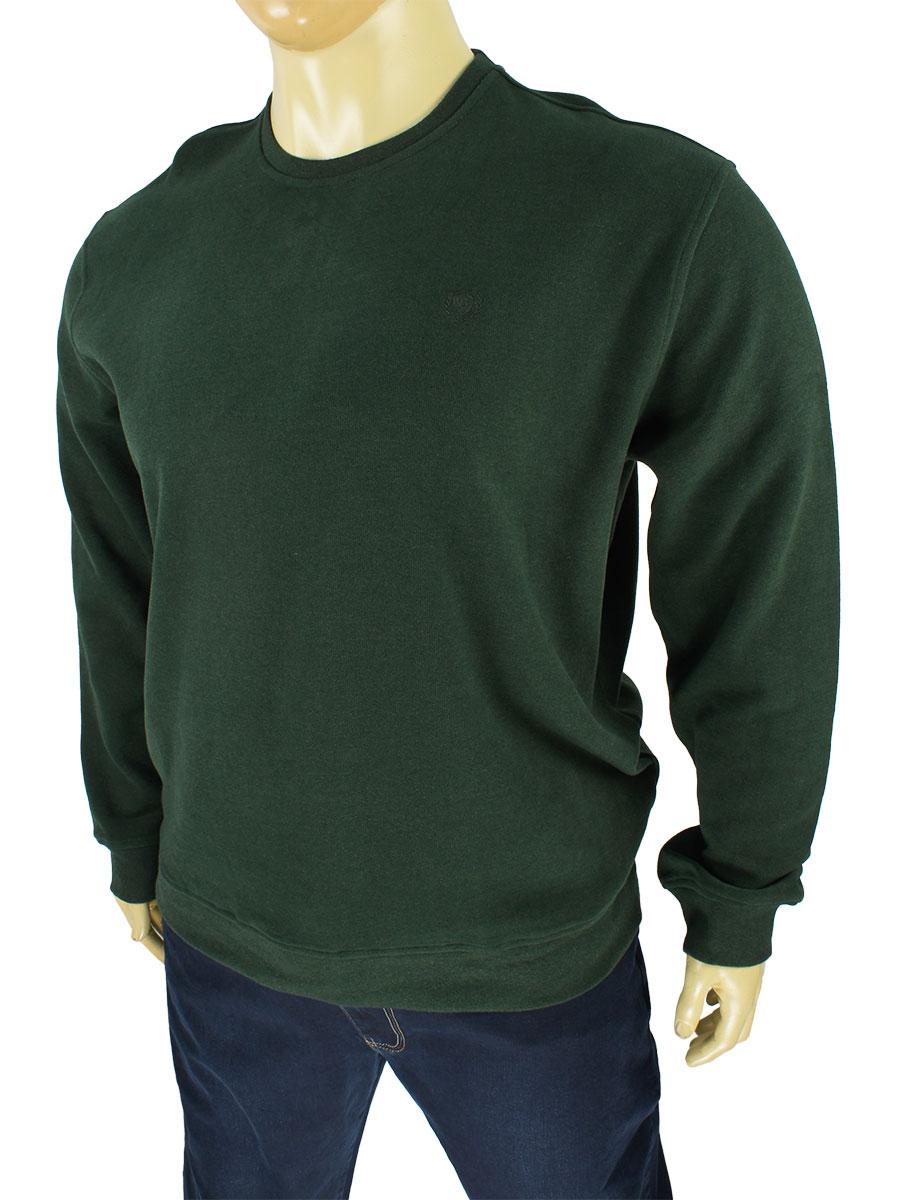 Мужской оливковый свитер Better Life 529 B olive большого размера