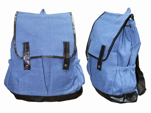Рюкзак молодіжний полотняний синій