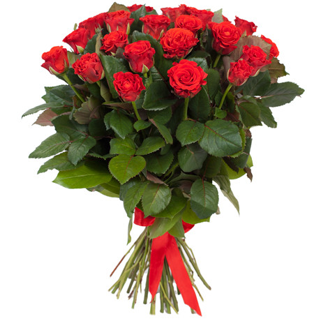 Класичний букет з червоних троянд «Історія серця 25 троянд»