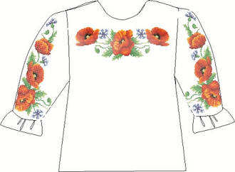 ВДП-3. Заготівля для вишивки бісером Дитяча блузочка домоткана