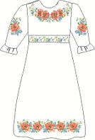 ВПДП-2. Заготовка для вишивки бісером Дитяче плаття домоткане