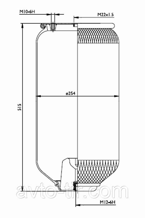 Пневмоподушка SAF SCHMITZ без склянки, фото 1