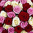 Різнобарвний букет з трояндами «Асорті 101 троянда», фото 4