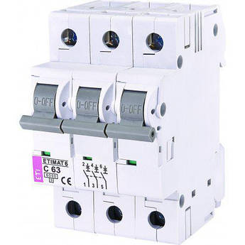 Автоматичний вимикач ETIMAT 6 3p+N C 63А (6 kA)