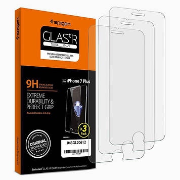 Захисне скло Spigen для iPhone 8 Plus / 7 Plus, 3 шт (043GL20612)