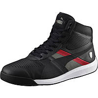 Кроссовки-кеды мужские Puma Ferrari Podio Mid 305776 01 (черные, повседневные, перфорированные, бренд пума)