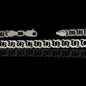 Срібний браслет, 195мм, 9 грамів, плетіння Арабський бісмарк