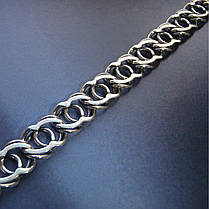 Срібний браслет, 195мм, 9 грамів, плетіння Арабський бісмарк, фото 3
