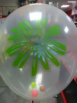 Шар воздушный с рисунком цветок