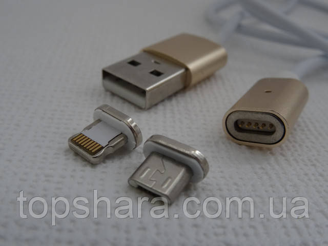 Кабель магнитный шнур Micro Usb\Lightning 2 в 1 Magnetic Cable 2in1