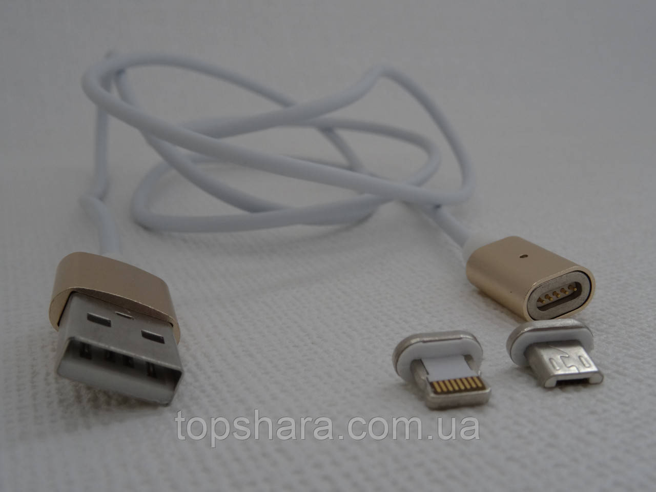 Магнітний шнур для зарядки micro Usb, Iphone 2in1 Magnetic Cable