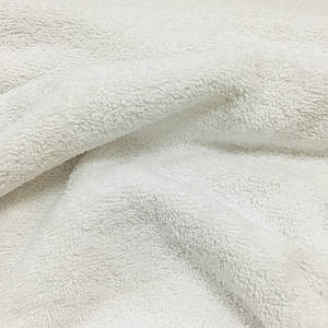 Махрова тканина двостороння преміум, білого кольору (410 г/м2), 100% бавовна