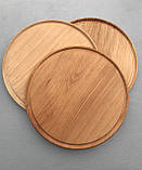 Дошка для піци 24 см, дошка обробна 24 см, дошка під піцу 24 см, підставка під піцу 24 см, фото 3