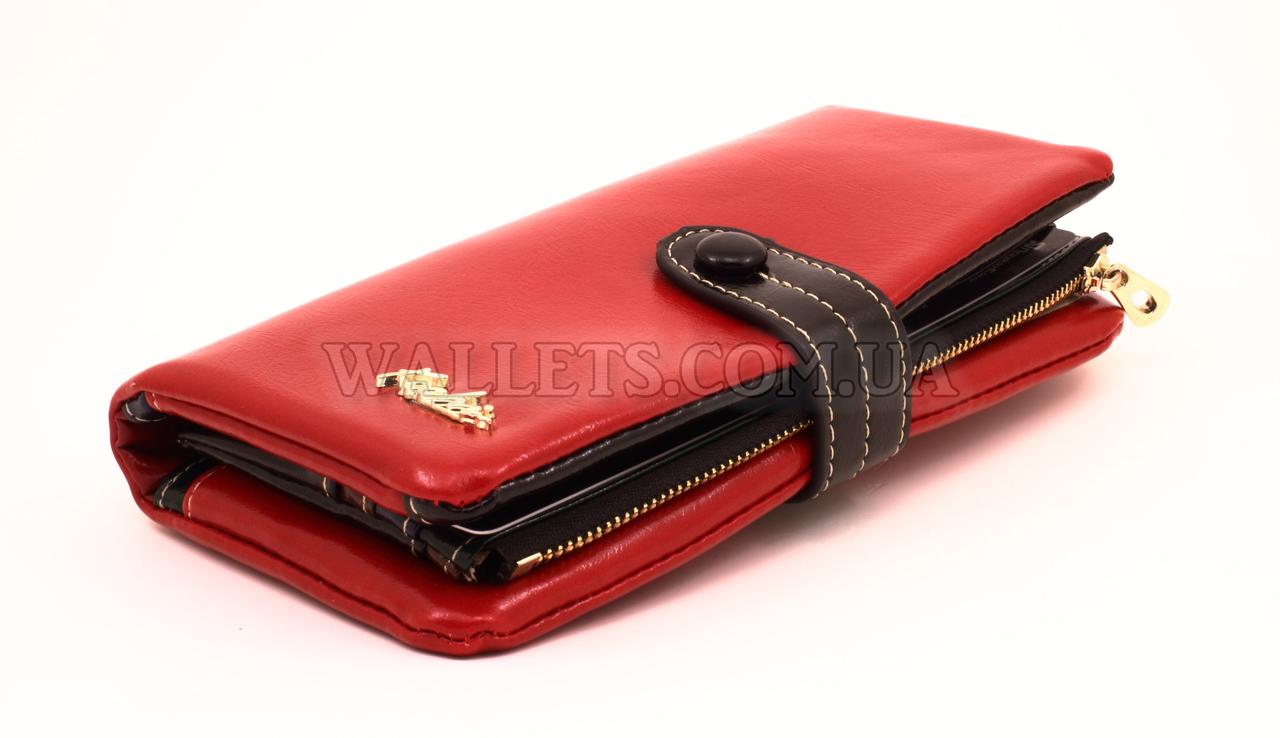 Жіночий гаманець Kochi, кожзам, книжечка, яскраво-червоний, різнокольоровий.