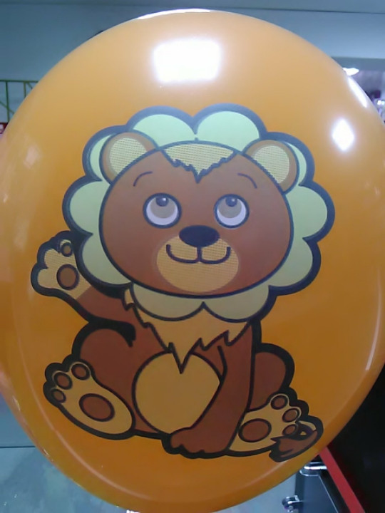 Гелієва кулька 12 дюймів з малюнком левеня, фото 1