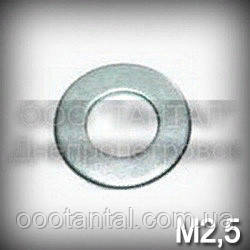 Шайба 2,5 ГОСТ 11371-78 (DIN 125,ISO 7089,7090) оцинкована плоска