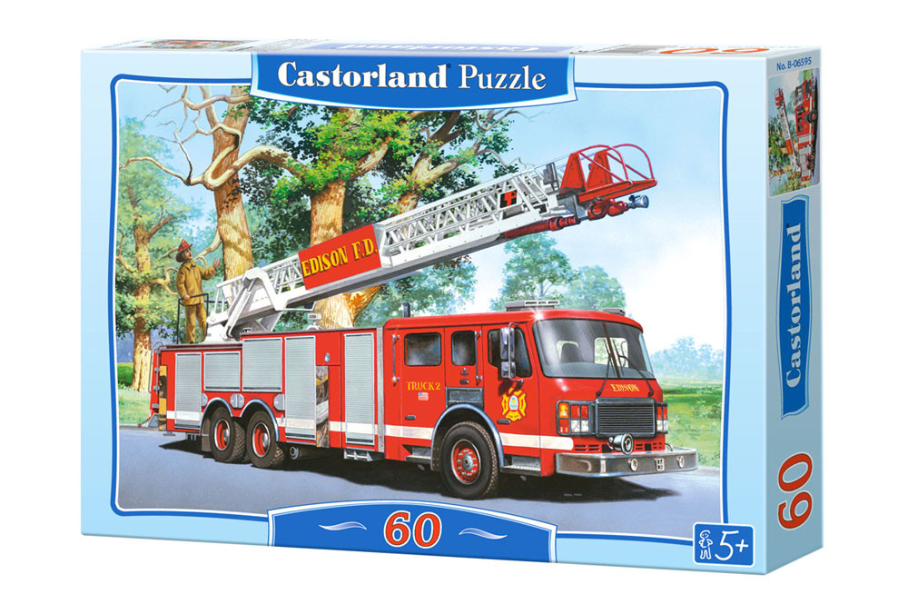 Пазлы Castorland 60 элементов "Пожарная машина" (B-06359) - фото 2 - id-p59601555