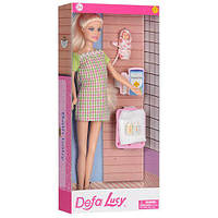 Кукла DEFA 8357 беременная, 30 см, пупс 5 см, аксессуары