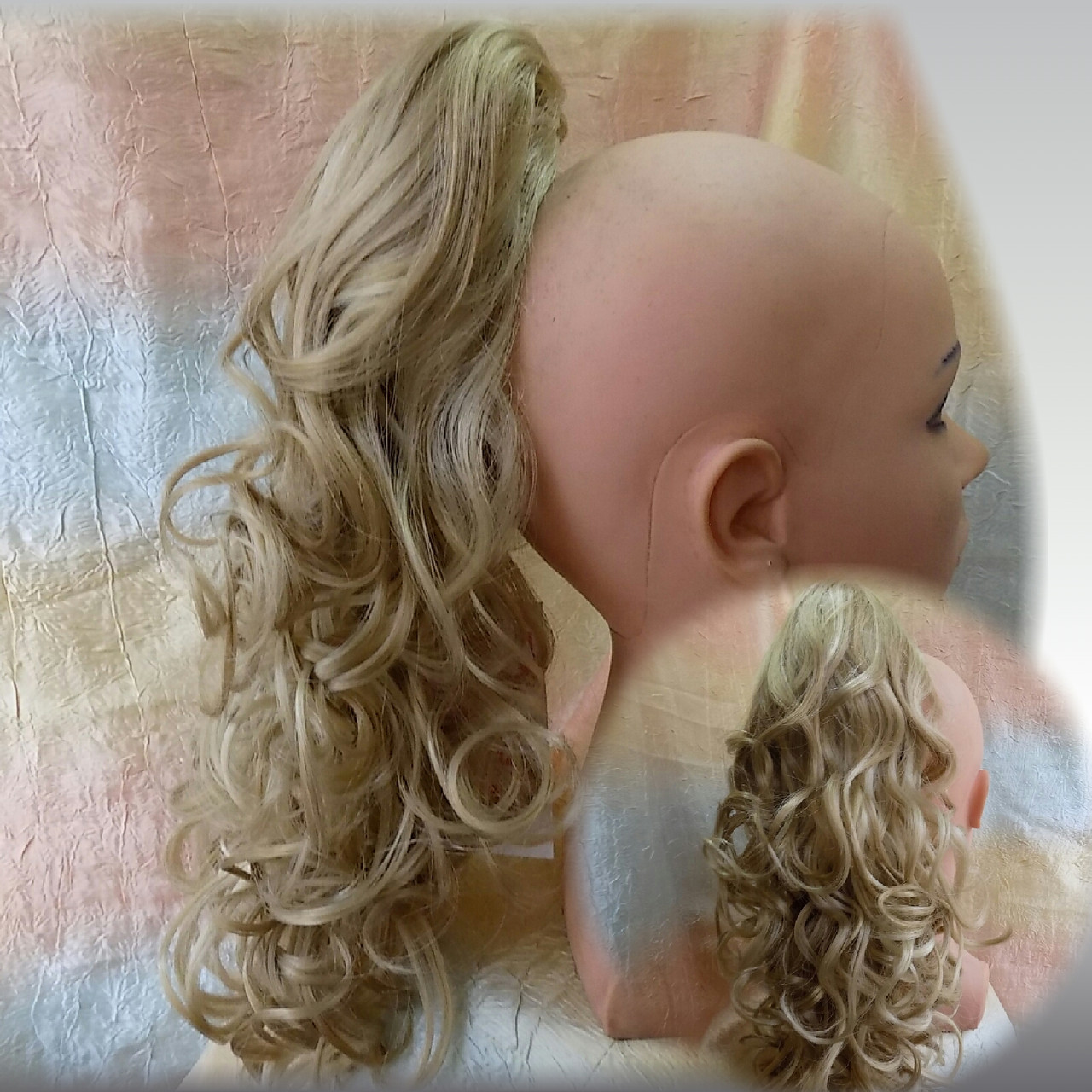 Хвост волнистый на крабе пшеничный блонд Т19-24Н613 ELEGANT, фото 1