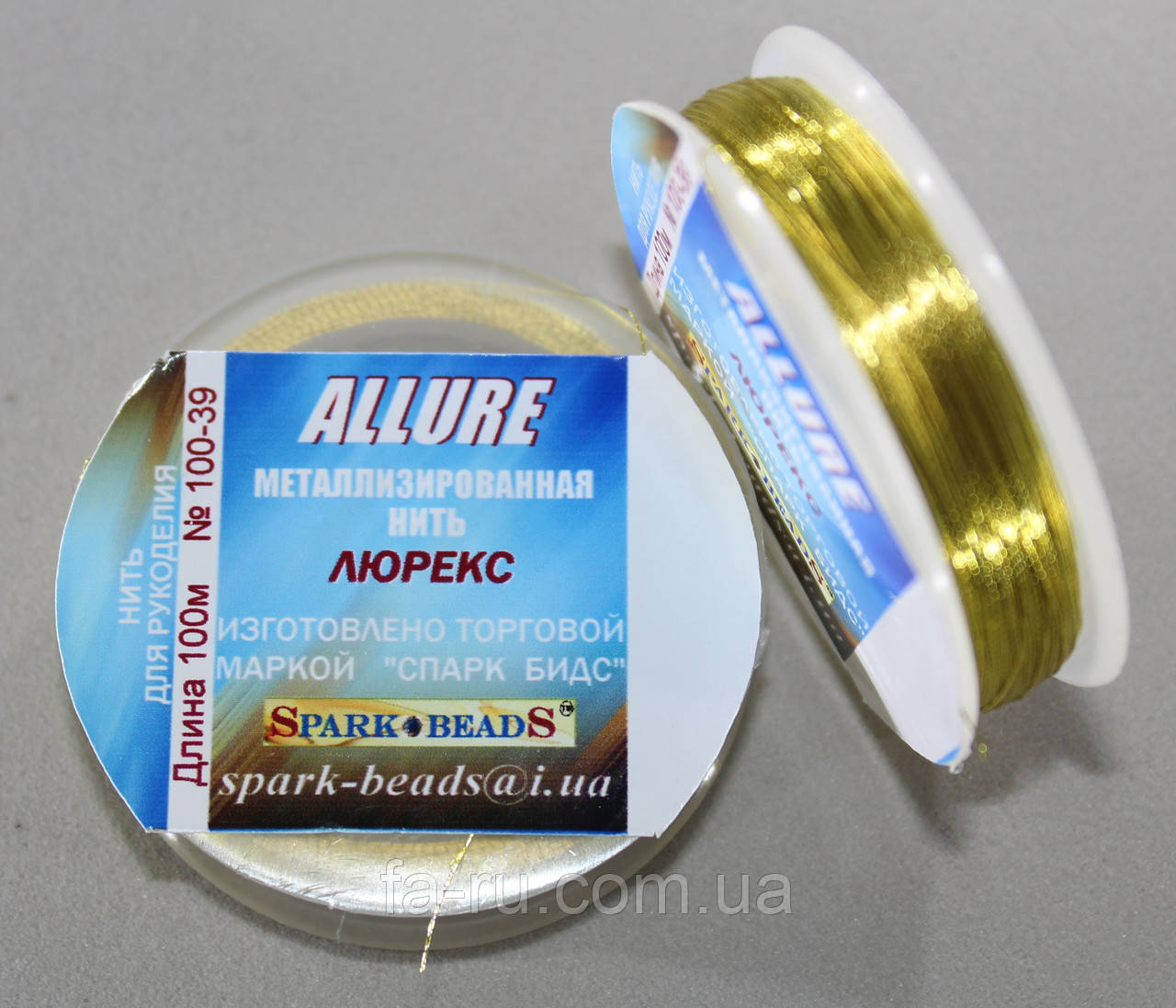 Люрекс Аллюр No39. Золото зелене 100 м, фото 1