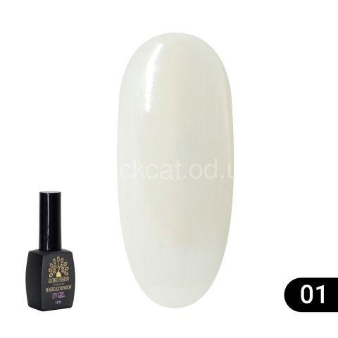 Гель для зміцнення і нарощування нігтів прозорий Magic Extension Global Fashion 12 ml №1