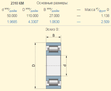 2310КМ підшипник МТЗ