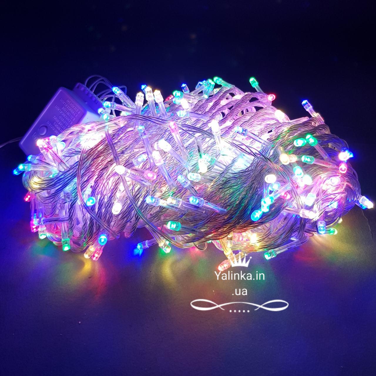 Гірлянда електрична LED 500 новорічна мульти -різнокольорова LED