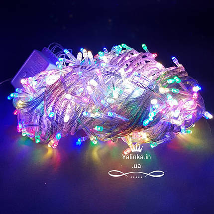 Гірлянда електрична LED 500 новорічна мульти -різнокольорова LED, фото 1
