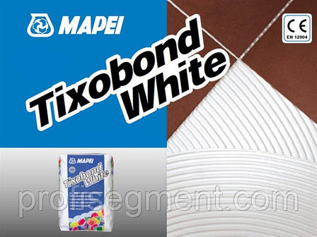 Mapei Tixobond White 25 кг. Білосніжний клей для мозайки без вертикального зсуву,Харків, фото 2