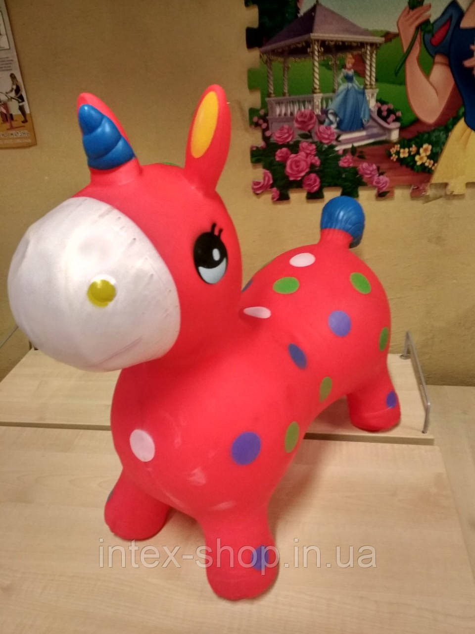 Гумові стрибуни — конячки MS 1338, єдиноріг 1330 г, (Червоний)