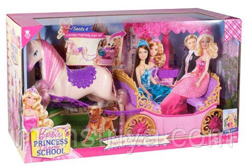 Barbie princess charm school carriage hotsell