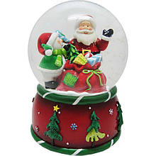 Сувенір Новогодько Дід Мороз водна куля музична